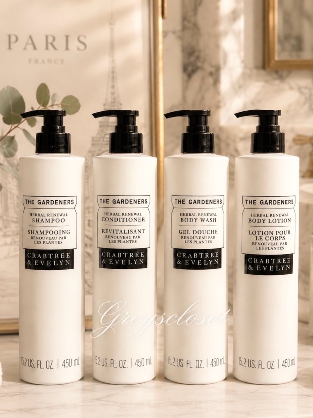 (4 PACK) SHAMPOO, CONDITIONER, BODY WASH & BODY LOTION